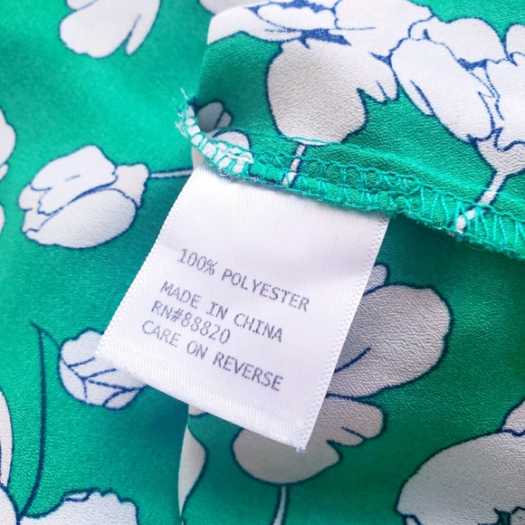 Cynthia Rowley Green Floral Tank Top Size Small - Picture 5 of 7